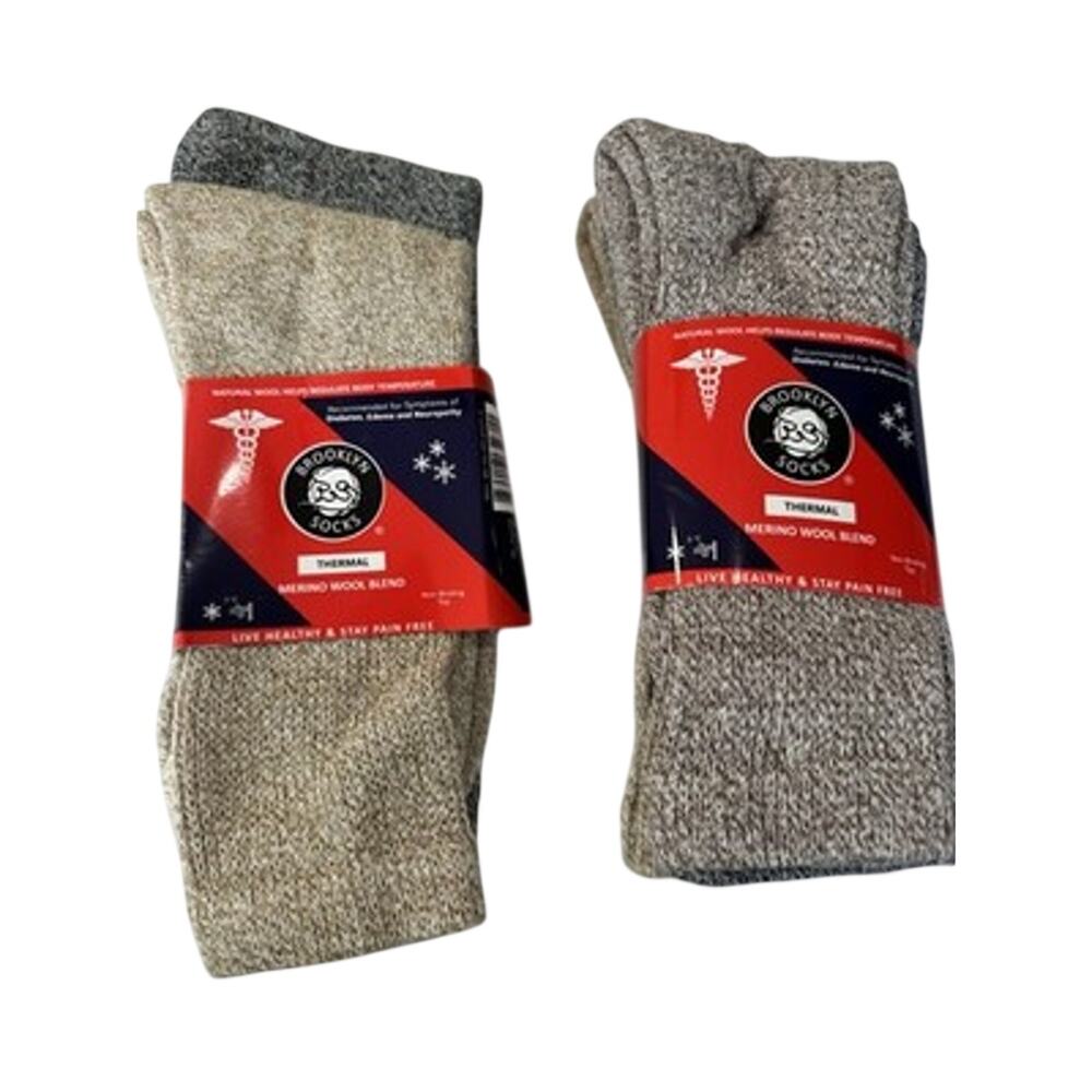 5 Pairs Wool Blend Thermal Socks Men's 9-11 Diabetic Soft Warm Comfort NEW